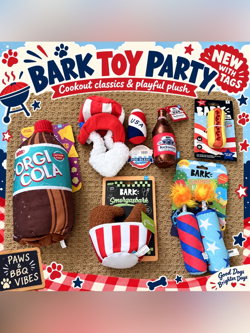 7 BARK Dog Toys Bundle | New With Tags